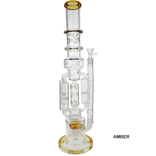 21 INCH GLASS TOWER GEAR PERCOLATOR WITH  TRIPLE HONEYCOMB BARRELS GLASS WATER PIPE 1440GM  